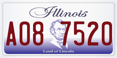 IL license plate A087520