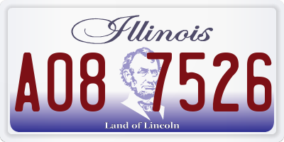 IL license plate A087526