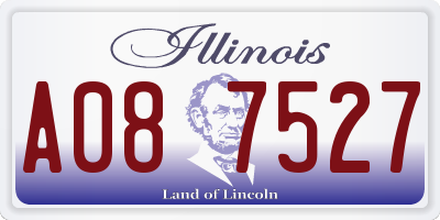 IL license plate A087527