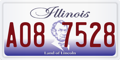 IL license plate A087528