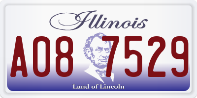 IL license plate A087529
