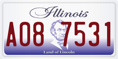 IL license plate A087531