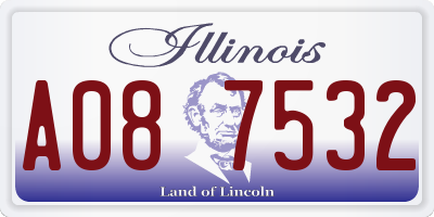 IL license plate A087532