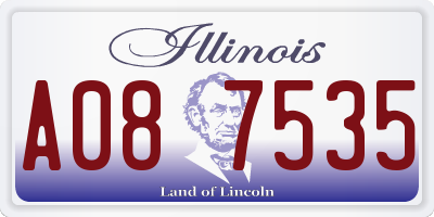 IL license plate A087535