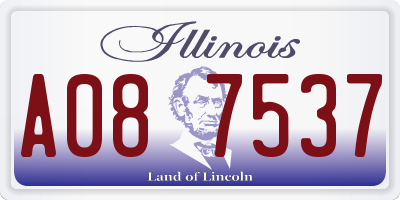 IL license plate A087537