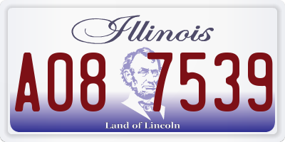 IL license plate A087539