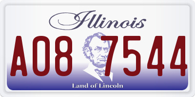 IL license plate A087544