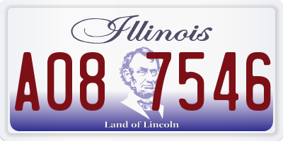 IL license plate A087546