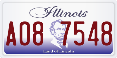 IL license plate A087548
