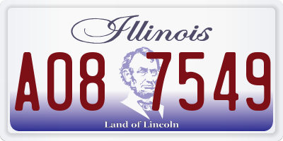 IL license plate A087549