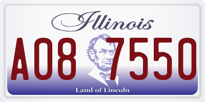 IL license plate A087550