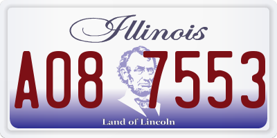 IL license plate A087553
