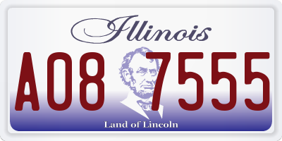 IL license plate A087555