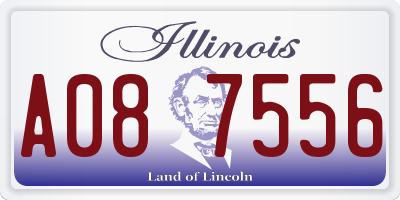 IL license plate A087556