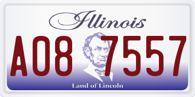 IL license plate A087557