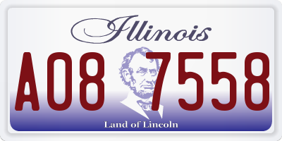 IL license plate A087558