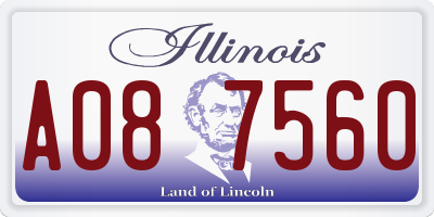 IL license plate A087560