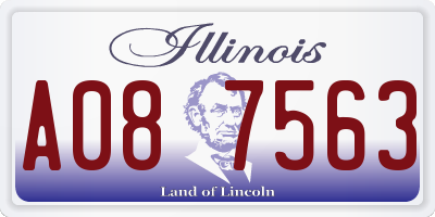 IL license plate A087563