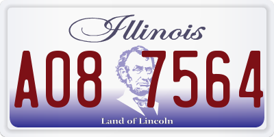IL license plate A087564