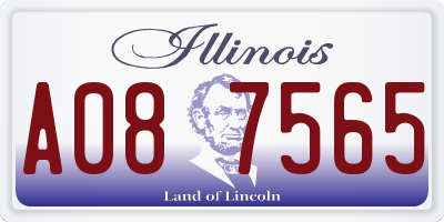 IL license plate A087565