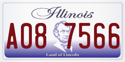 IL license plate A087566