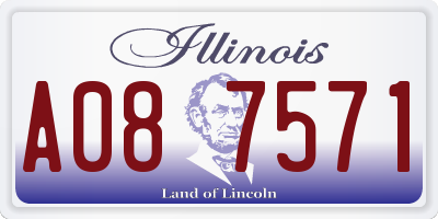 IL license plate A087571