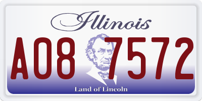 IL license plate A087572
