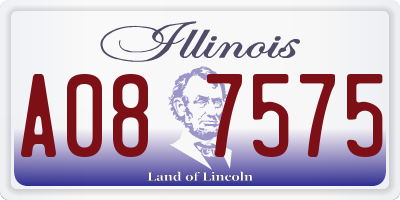 IL license plate A087575