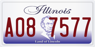 IL license plate A087577