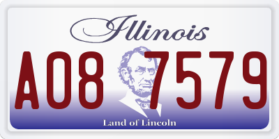 IL license plate A087579