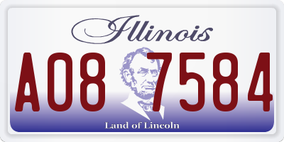 IL license plate A087584