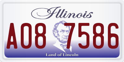 IL license plate A087586