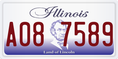 IL license plate A087589