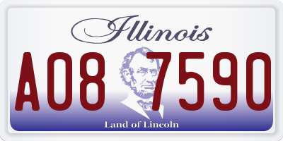 IL license plate A087590