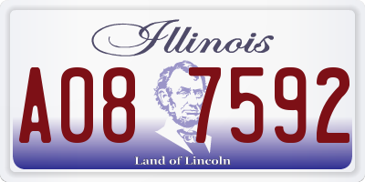 IL license plate A087592