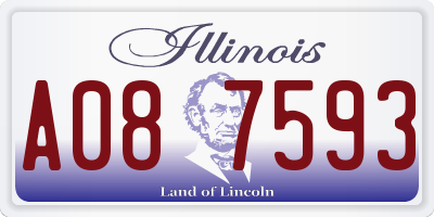 IL license plate A087593