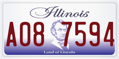 IL license plate A087594