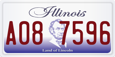 IL license plate A087596