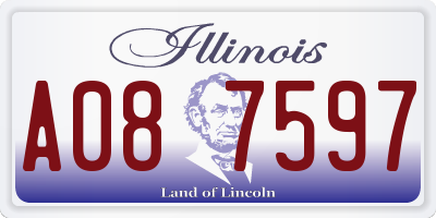 IL license plate A087597