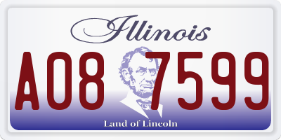IL license plate A087599