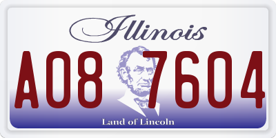 IL license plate A087604