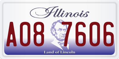IL license plate A087606