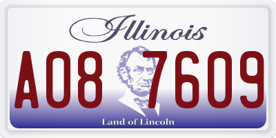 IL license plate A087609