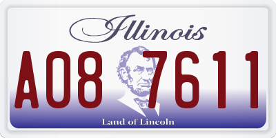 IL license plate A087611