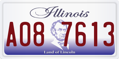 IL license plate A087613