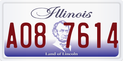 IL license plate A087614