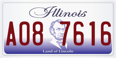 IL license plate A087616