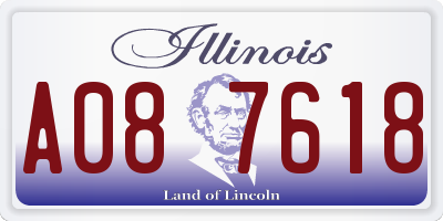 IL license plate A087618