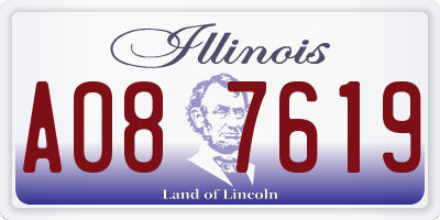 IL license plate A087619