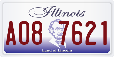 IL license plate A087621